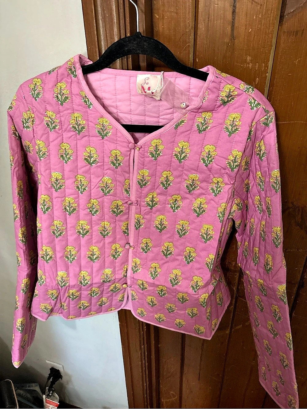 So Me Floral Quilted Jacket Floral Cotton Quilted Jacket in Pink Size Small NWT